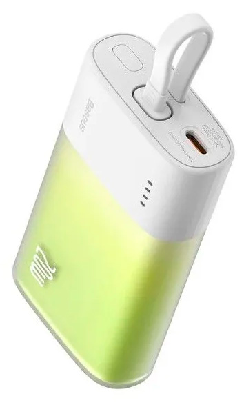 Xiaomi Baseus Pocket Fast Charging Power Bank Lighting 5200 mAh (PPKDC05L) Green