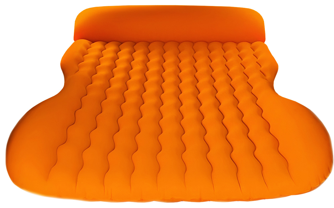 CARCAM Inflatable Auto Airbed, Auto Air Pump, 170x133 cm. (CCMTE1758) Orange