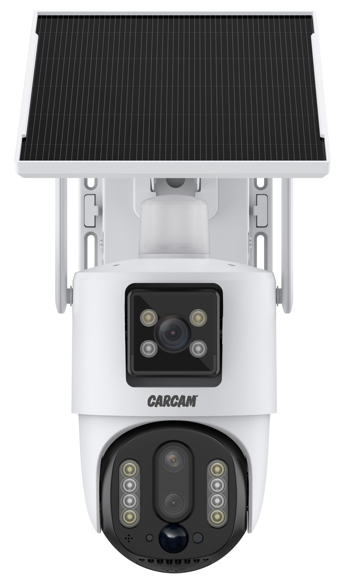 CARCAM 4MP Solar Outdoor PTZ 10x Hybrid Zoom Triple Lens Dual View Camera V380BP5DL-4G