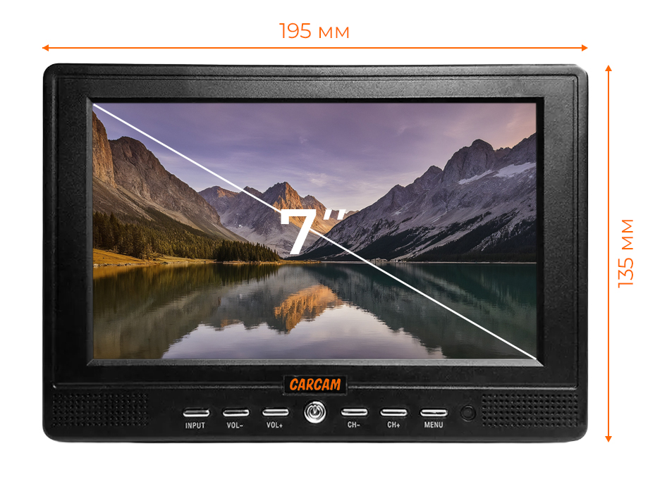 CARCAM 7'' LED TV DVB-T2/Analog 3000mAh (ССLED7)