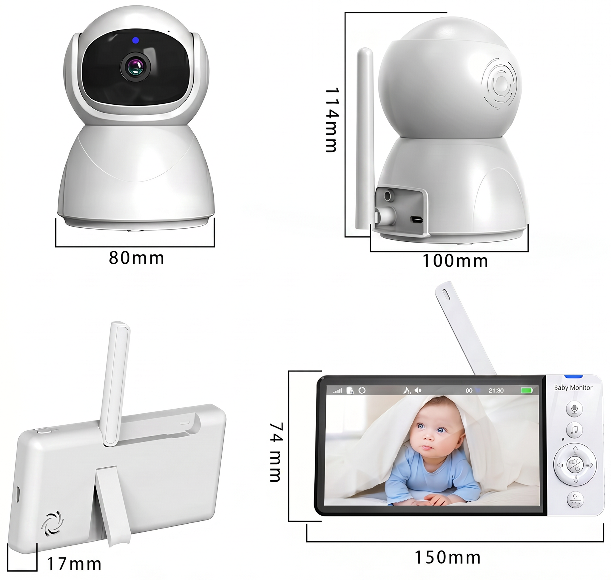 CARCAM Baby Monitor PTZ Camera 2,4Ghz (BMC700)
