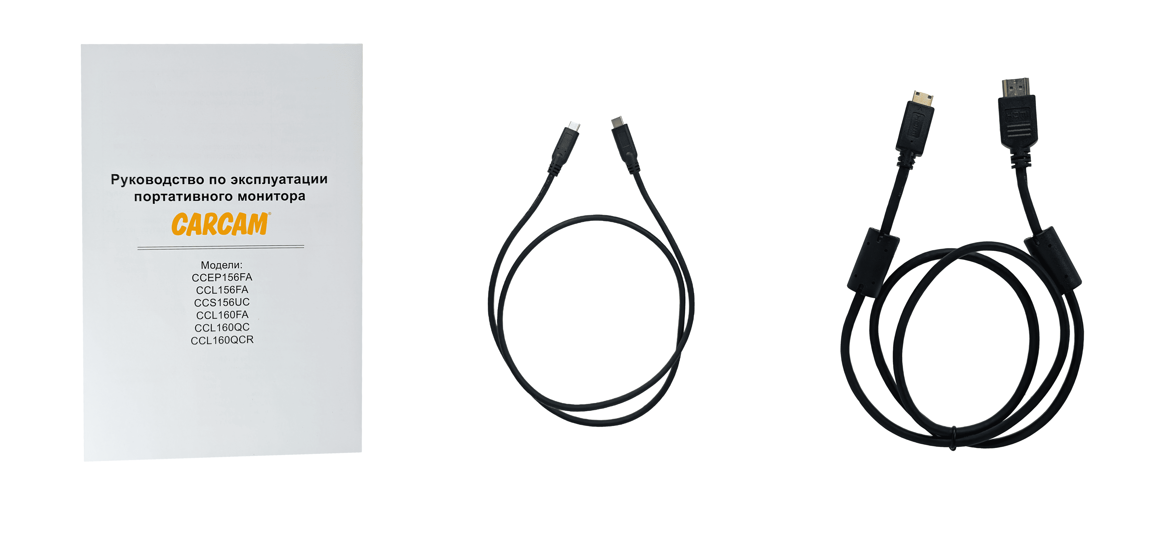 CARCAM 15.6'' IPS 4K 60Hz Portable Monitor Type-C*2 miniHDMI for PC Laptop Phone (CCS156UC)