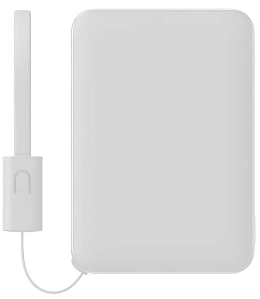 Xiaomi Ultra-thin Power Bank with Built-in Cable 5000W 22.5W (PB0522S) Ice Porcelain White