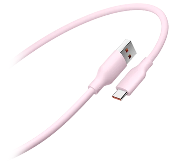 Xiaomi 6A Skin-friendly Silicone Fast Charging Data Cable, 2м (A to C) Purple
