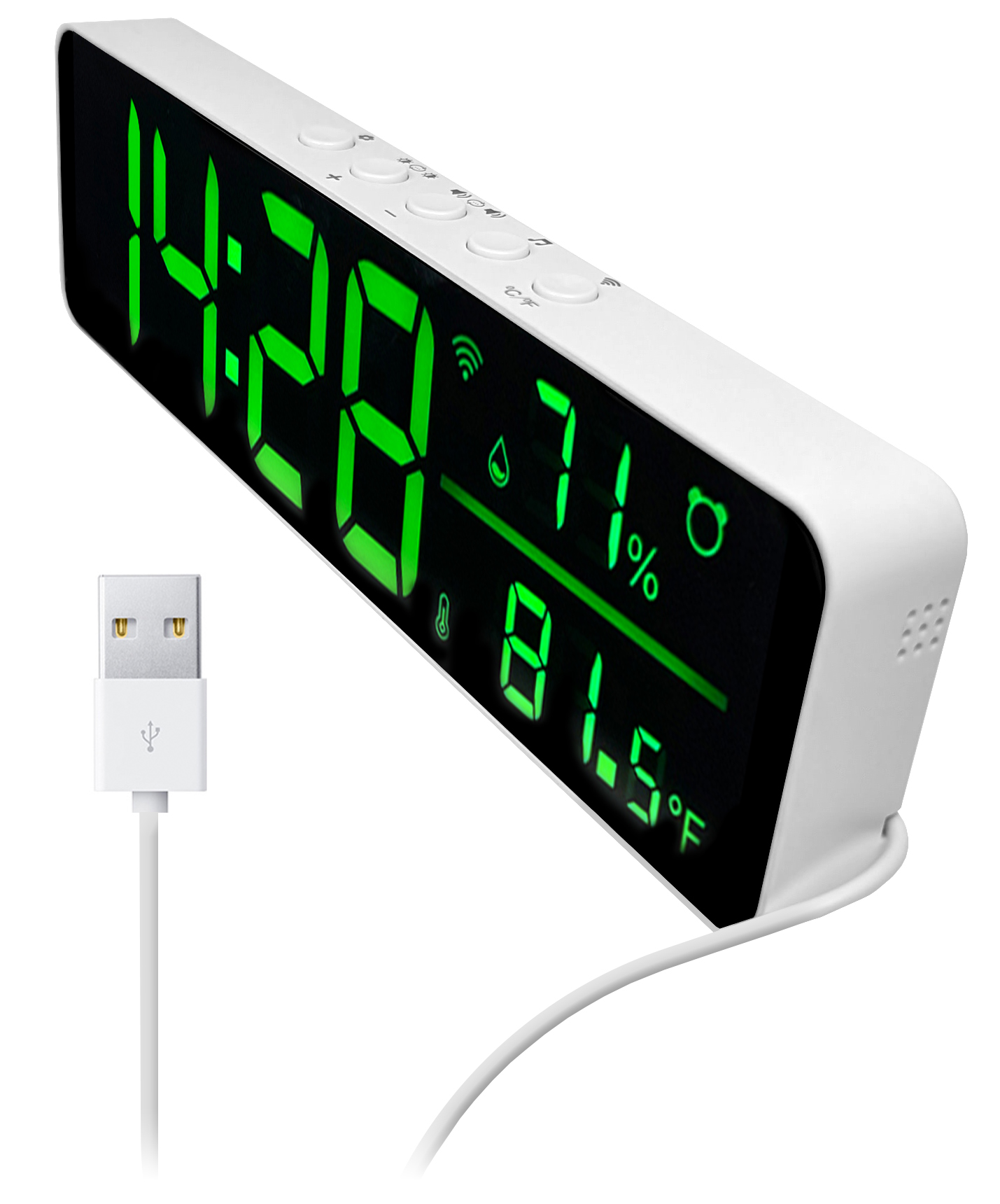 CARCAM Tuya WiFi Temperature and Humidity Sensor with Clock Function SZ-01T