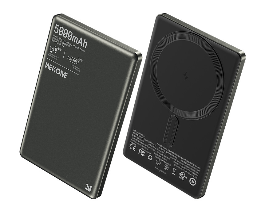Wekome Blade Ultra-Thin Magnetic Wireless Power Bank 15W 5000 mAh Type-C (WP-82) Tarnish
