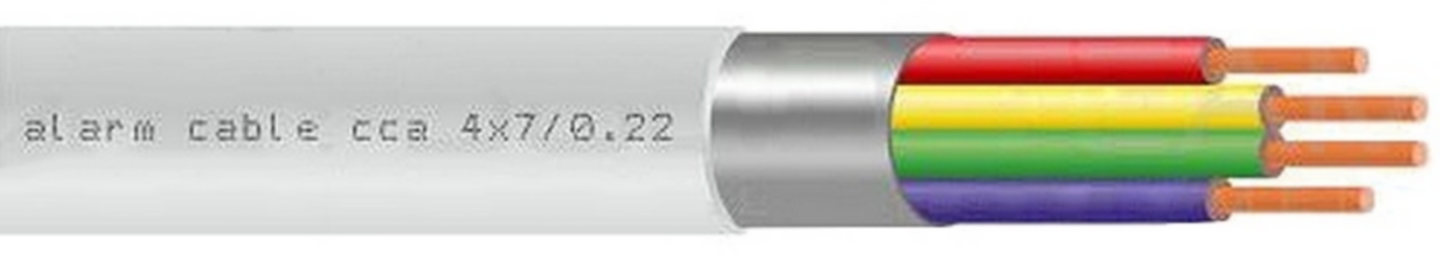 Кабель сигнальный экранированный 4-жильный 4x0.22 мм, 1 м