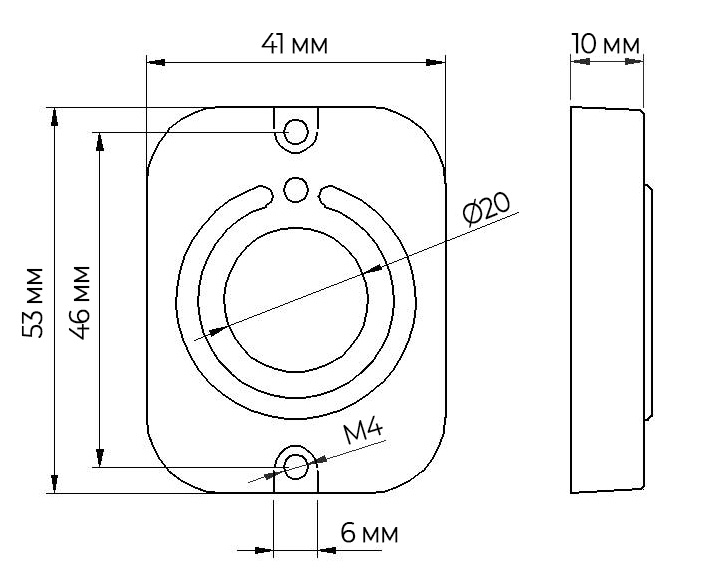 Кнопка выхода EXITка (белый)