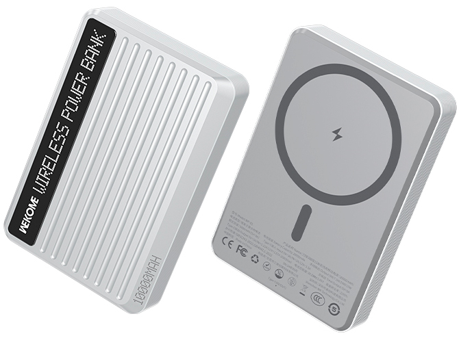 Wekome Blade Gen3 Ultra-Thin Magnetic 15W Wireless Fast Charging Power Bank 10000 mAh (WP-81) Grey