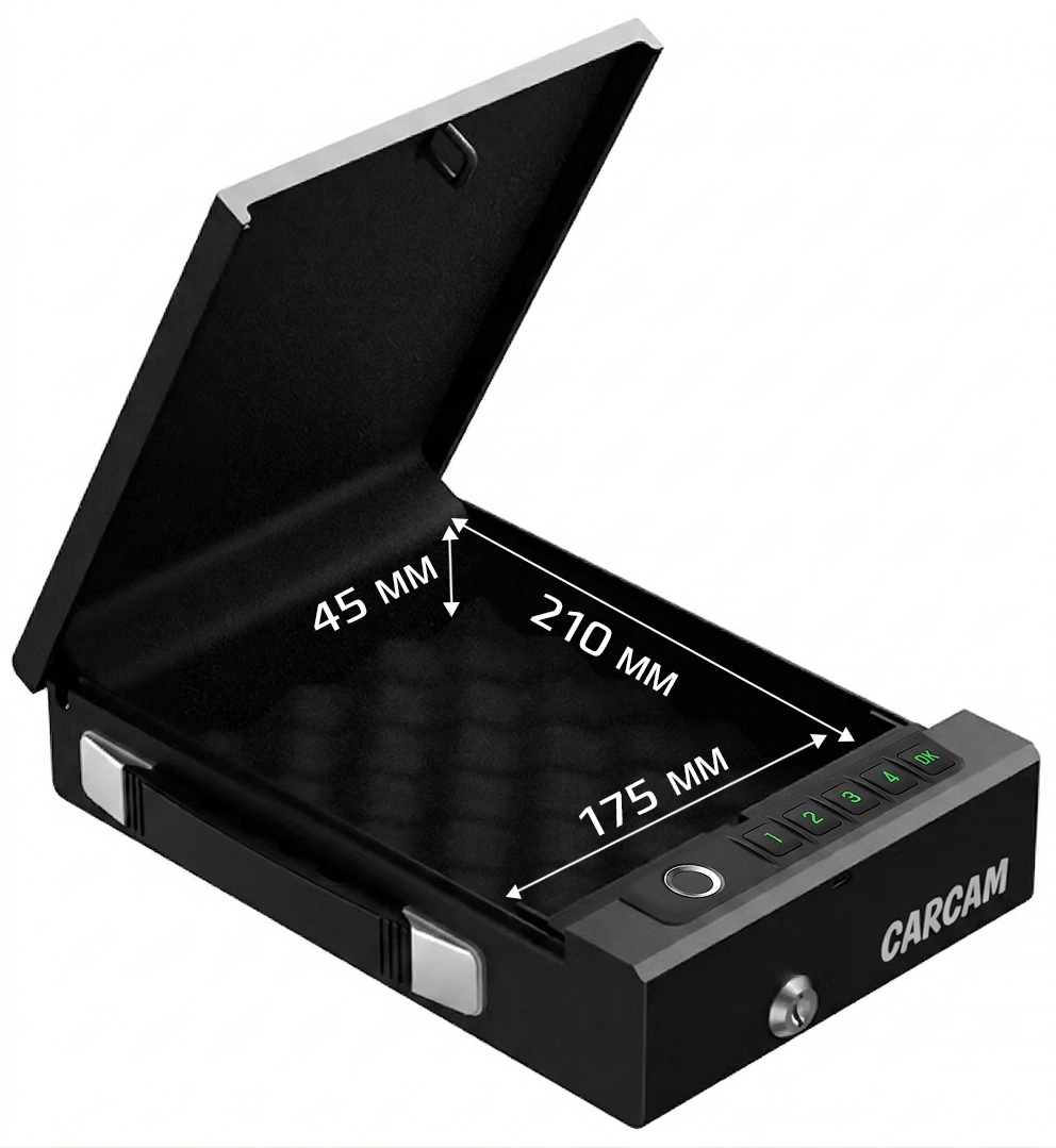 CARCAM Tuya Smart WIFI Fingerprint Safe Box (CCH16), black