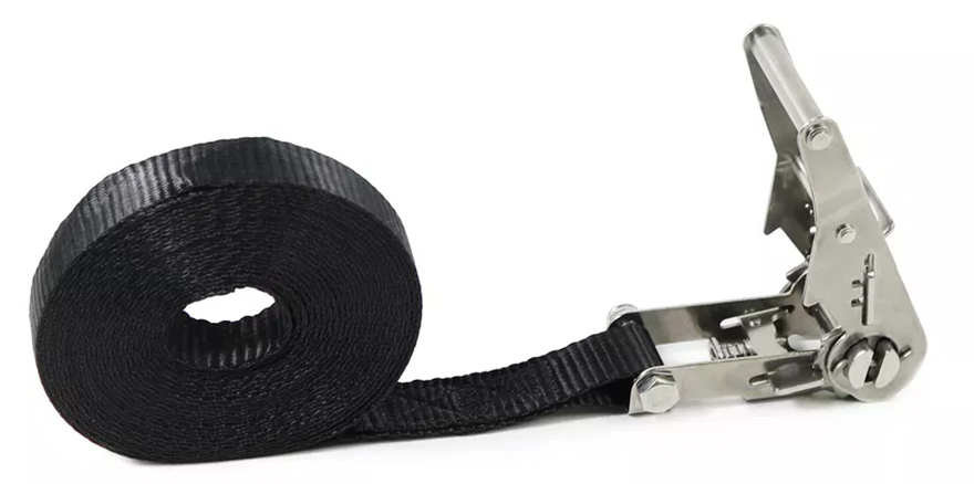 Ремень с храповым механизмом CARCAM (стальная ручка) 5м Черный