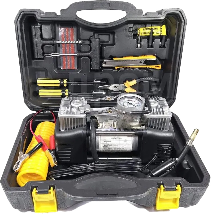 Car Air Сompressor Kit 2 in 1 Black