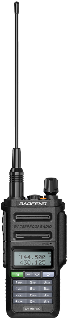 Baofeng UV-9R Pro V2 8W VHF/UHF IP68 Type-C Black