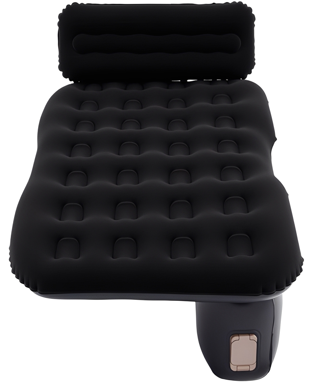 CARCAM Inflatable Back Seat Auto Airbed, Auto Air Pump, Repair Kit, 135x85 cm. (CCMTE1750) Black