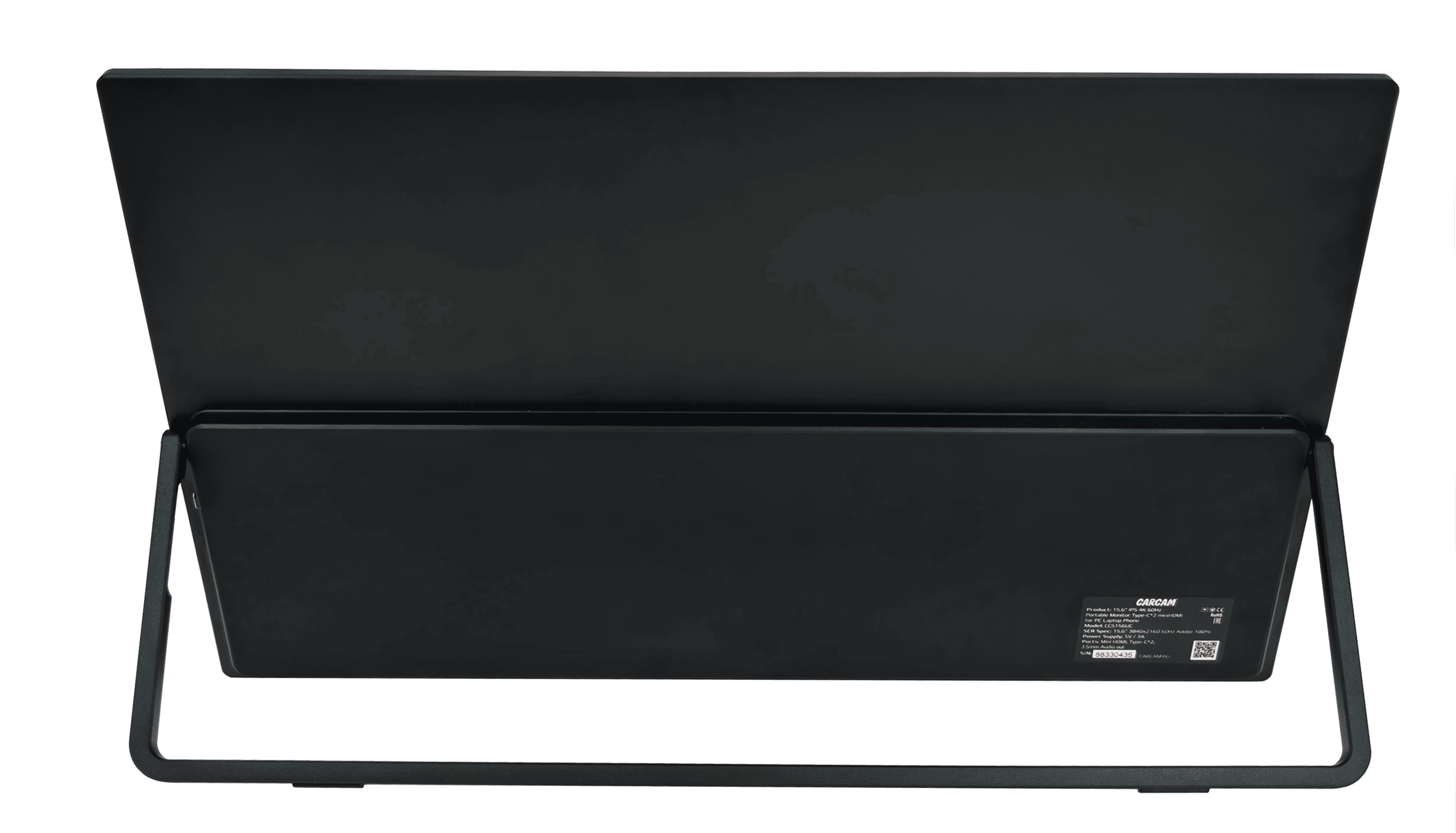 CARCAM 15.6'' IPS 4K 60Hz Portable Monitor Type-C*2 miniHDMI for PC Laptop Phone (CCS156UC)