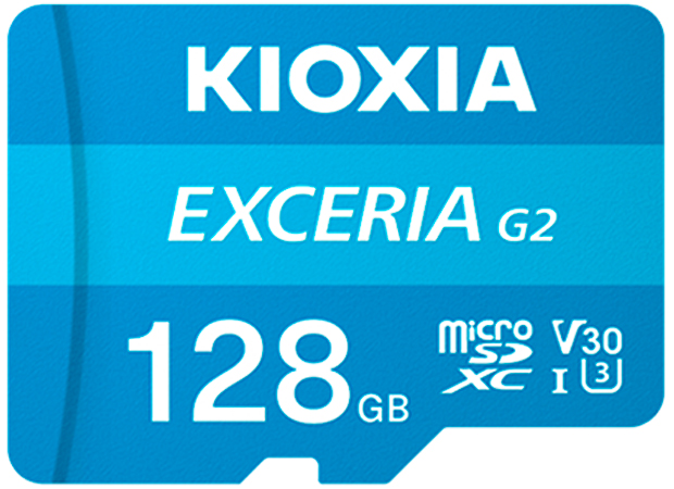 KIOXIA EXCERIA G2 ExtremeSpeed microSDXC UHS-I 128 GB V30 U3 (LMEX2L128GC4)