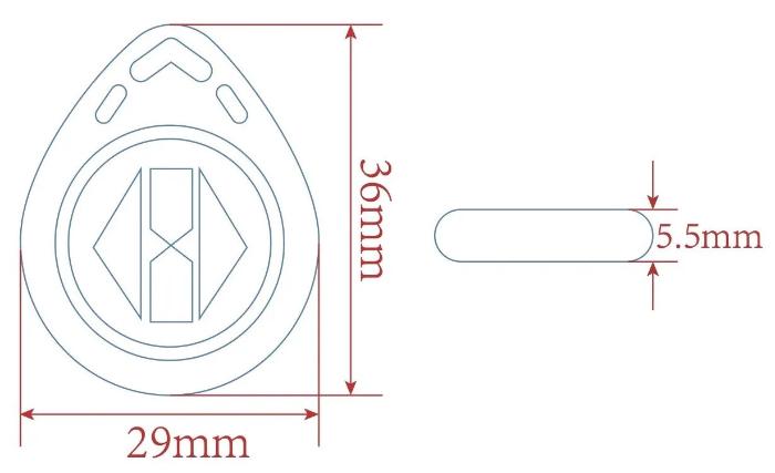 Ключ-Брелок перезаписываемый (T5577) Blue