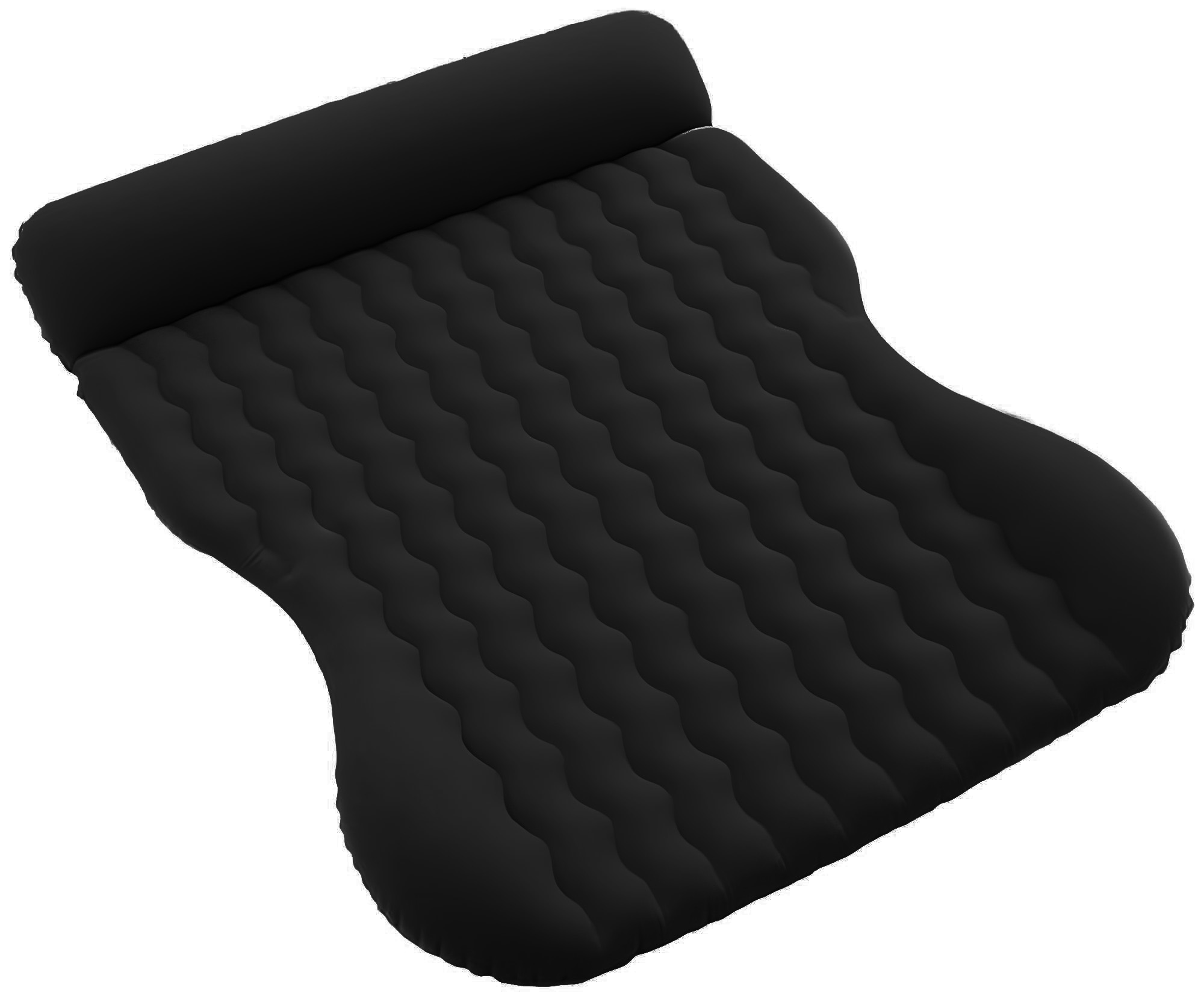 CARCAM Inflatable Auto Airbed, Auto Air Pump, 170x133 cm. (CCMTE1758) Black