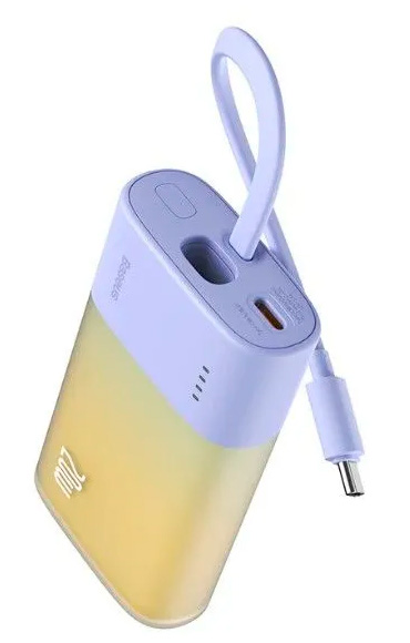 Xiaomi Baseus Pocket Fast Charging Power Bank Lighting 5200 mAh (PPKDC05L) Purple