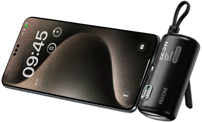 Wekome Companion Series 22.5W Super Fast Charging Emergency Power Bank (WP-19) Black