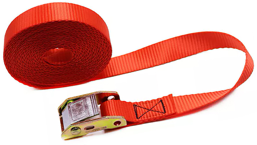Ремень для фиксации груза с пряжкой CARCAM 2м Красный