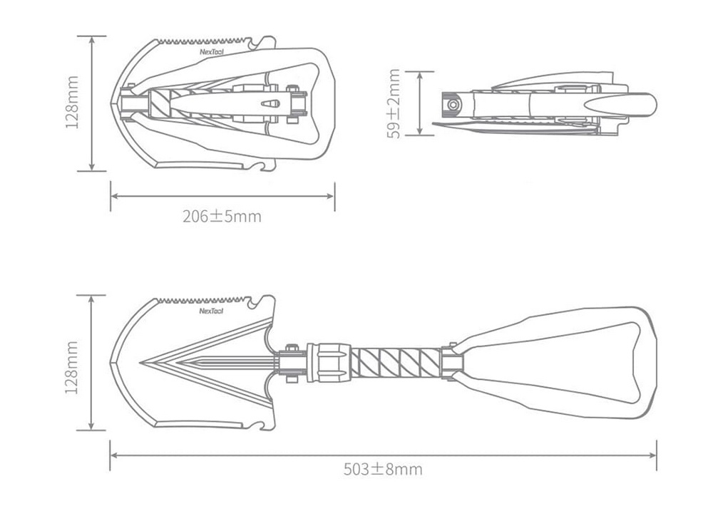 Xiaomi NexTool Nato Multifunctional Folding Shovel (NE20033)
