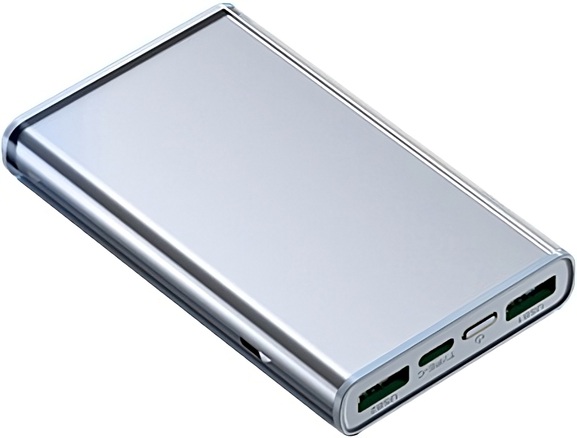 Power Bank Transparent 20000mAh Silver