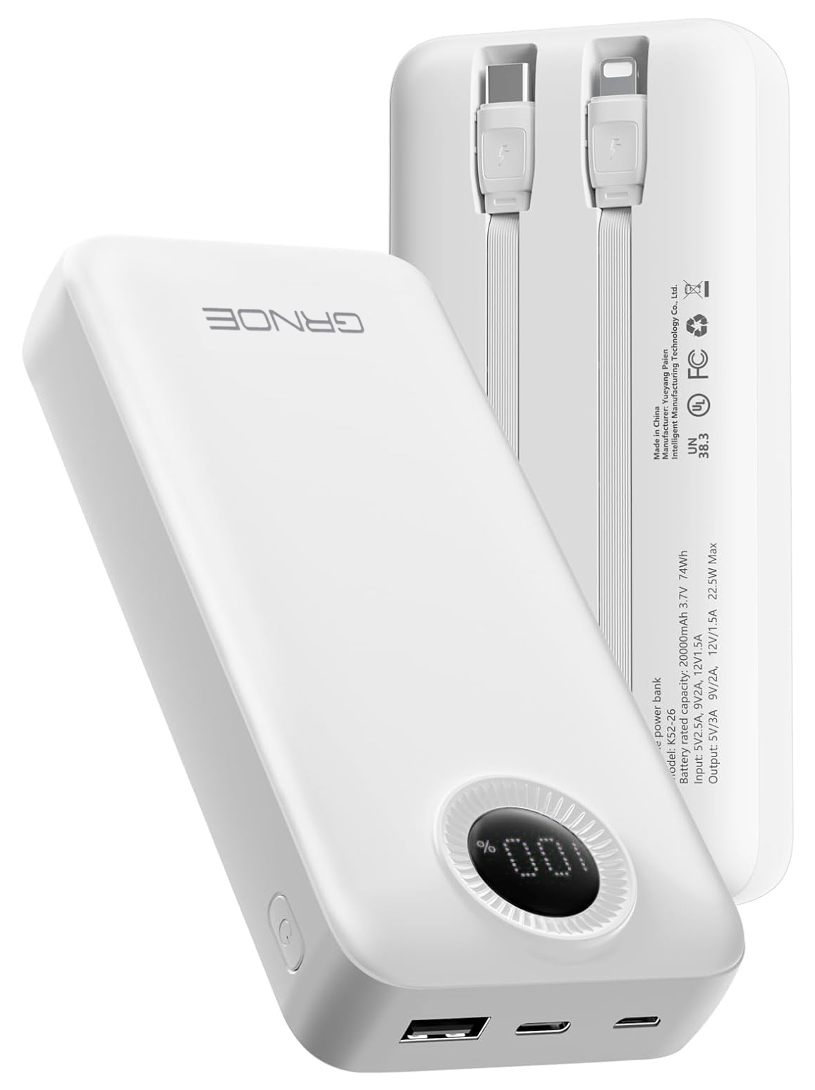 Xiaomi Grnoe Power Bank 20000mah (K52-26) White
