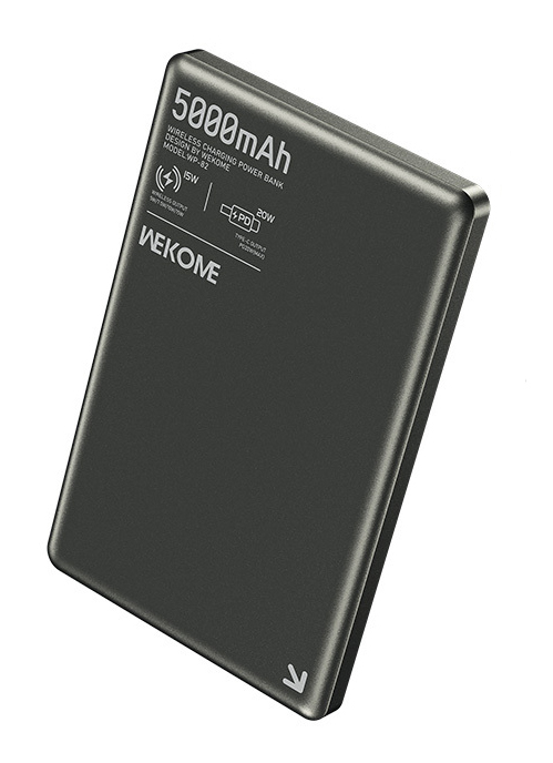 Wekome Blade Ultra-Thin Magnetic Wireless Power Bank 15W 5000 mAh Type-C (WP-82) Tarnish