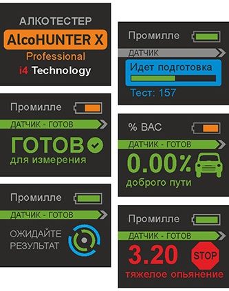 профессиональный алкотестер AlcoHunter Professional X 