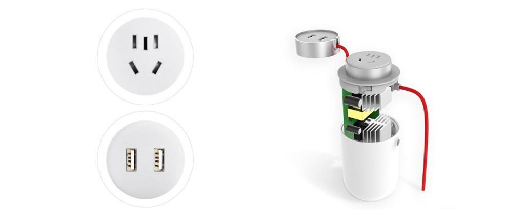 Преобразователь напряжения для автомобиля XIaomi MiJia Mi Car Inverter - Цилиндрический корпус