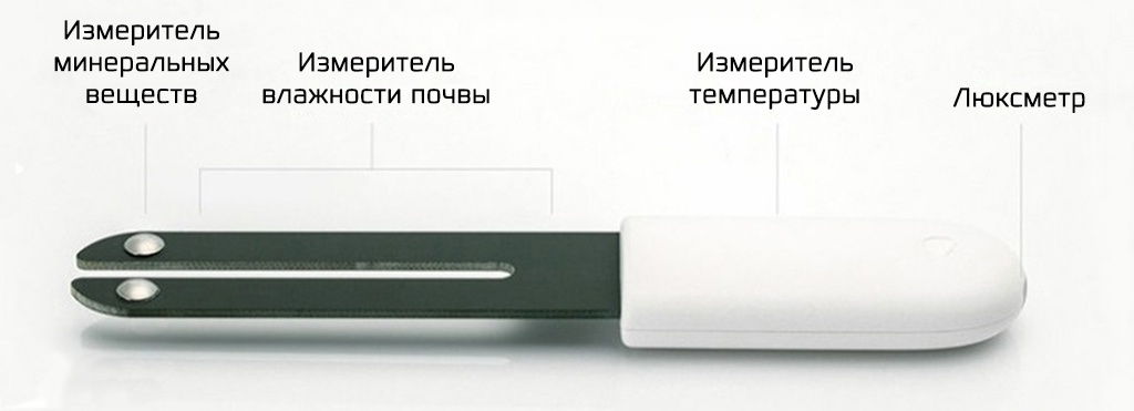 Анализатор почвы и освещенности Xiaomi Smart Flower Monitor - 4 прибора в одном