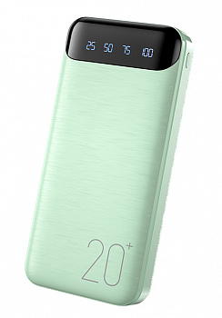 Wekome Minre Series Led Display Power Bank 20000 mah (WP-163) Light Green