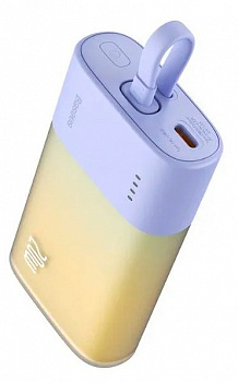 Xiaomi Baseus Pocket Fast Charging Power Bank Lighting 5200 mAh (PPKDC05L) Purple