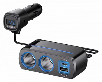 Shunwei 2 Hole Car Cigarette Lighter With Fast Charger (SD-1928D)