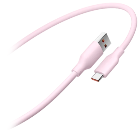 Xiaomi 6A Skin-friendly Silicone Fast Charging Data Cable, 2м (A to C) Purple