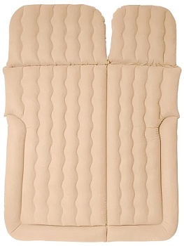 CARCAM Inflatable Auto Airbed, Two Pillows, Auto Air Pump, Repair Kit, 175x155 cm. (CCMTE134) Beige