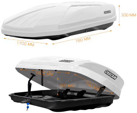 CARCAM ROOF BOX 390L (CC3004) White