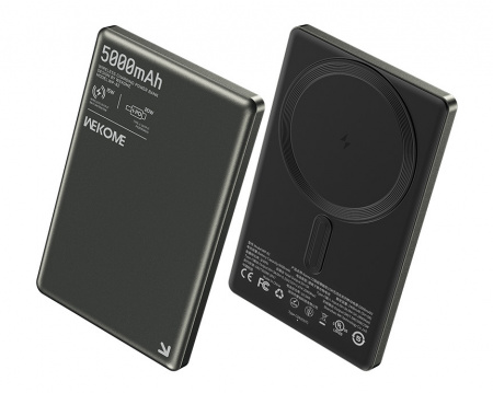 Wekome Blade Ultra-Thin Magnetic Wireless Power Bank 15W 5000 mAh Type-C (WP-82) Tarnish