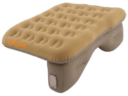CARCAM Inflatable Back Seat Auto Airbed, Auto Air Pump, Repair Kit, 135x85 cm. (CCMTE1750) Brown
