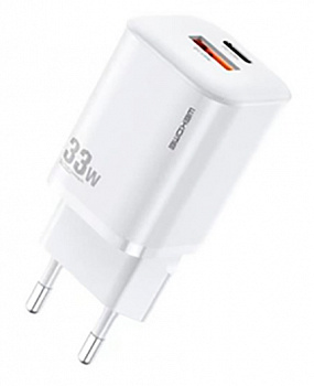 Wekome Fast Charging PD+QC 33W GaN Charger A+C (WP-U140) White