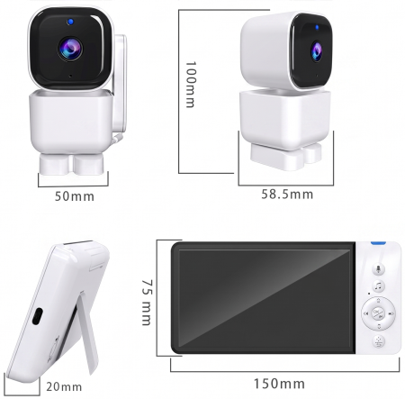 CARCAM WiFi Baby Monitor Camera (CCABM720S)
