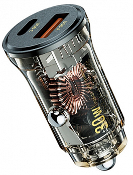 Wekome Vanguard Series Fast Car Charger 30W USB A+C (WP-C41) Black