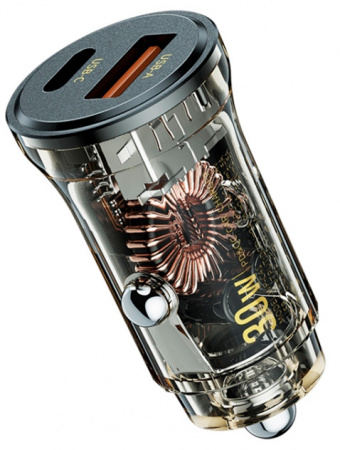 Wekome Vanguard Series Fast Car Charger 30W USB A+C (WP-C41) Black