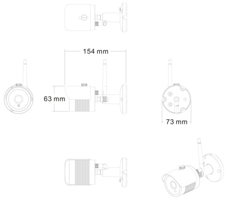 CARCAM 4CH WiFi NVR Kit 1080/4 LCD