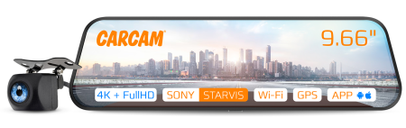 CARCAM 4K+FHD WiFi GPS Mirror Dash Cam Z8 Pro