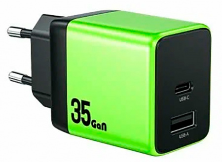 Wekome Keylour Series 35W GaN Charger USB-C*1 USB-A*1 (WP-U36) Green