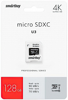 SmartBuy microSDXC 128GB Class 10 U3 Pro