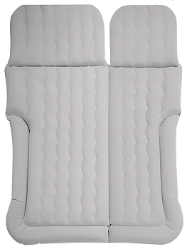 CARCAM Inflatable Auto Airbed, Two Pillows, Auto Air Pump, Repair Kit, 175x155 cm. (CCMTE134) Gray
