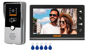 CARCAM 7" 4 Wire Video Intercom Kit (CCJDS4Vi03A7W)